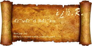 Ávéd Réka névjegykártya