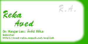 reka aved business card